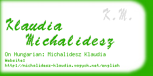 klaudia michalidesz business card